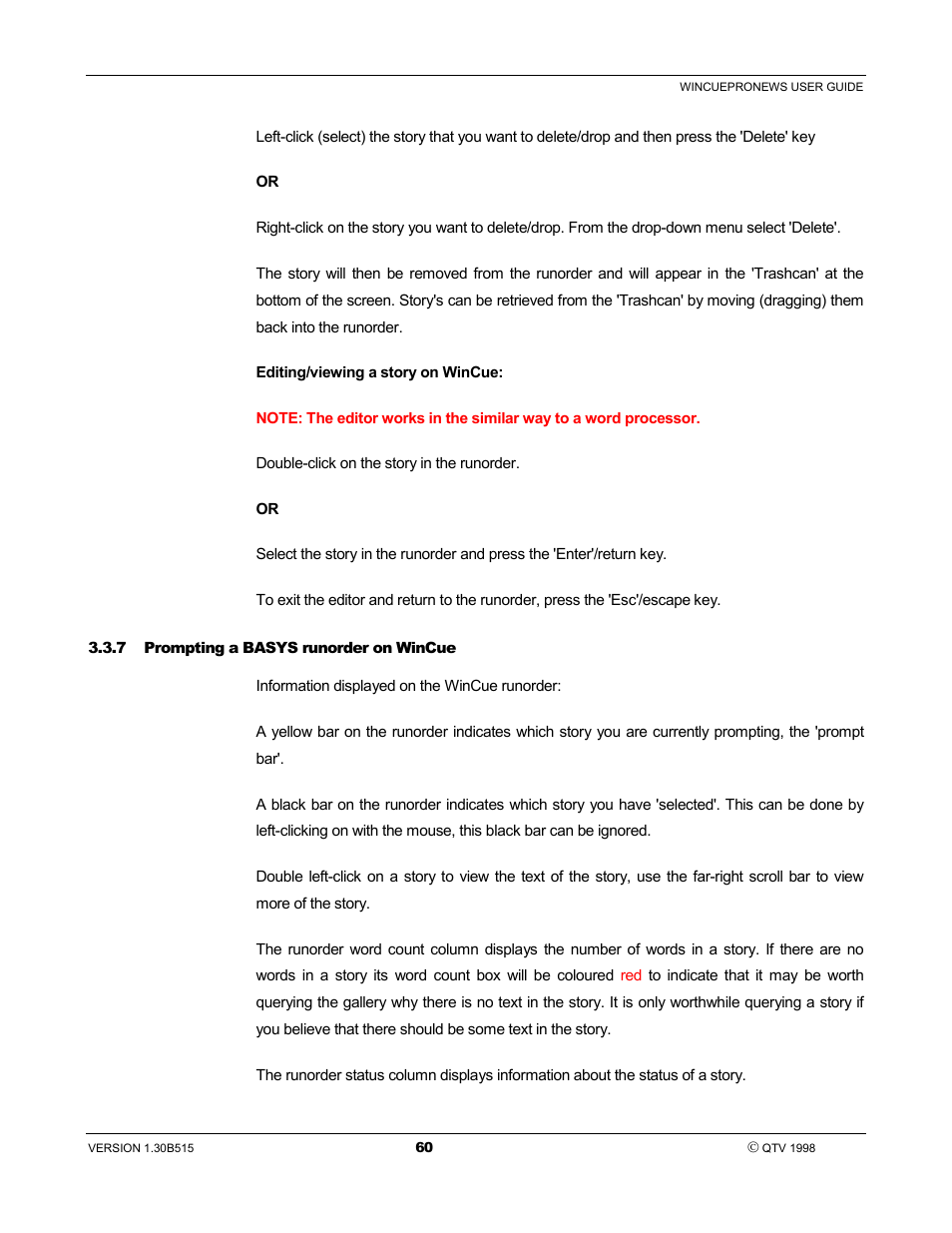 Autocue WinCue Pro News User Manual | Page 60 / 135