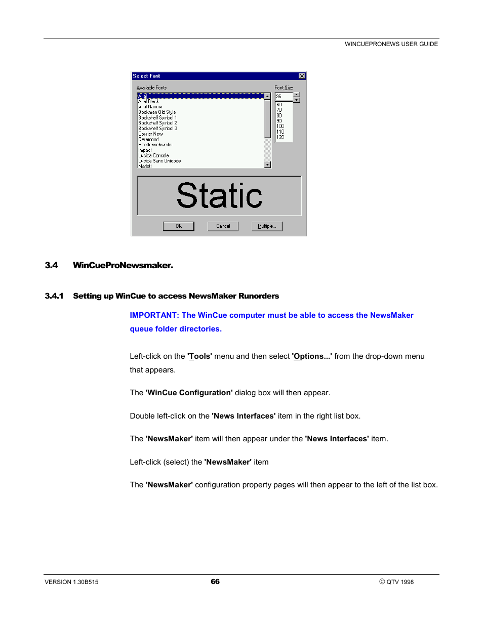 Autocue WinCue Pro News User Manual | Page 66 / 135