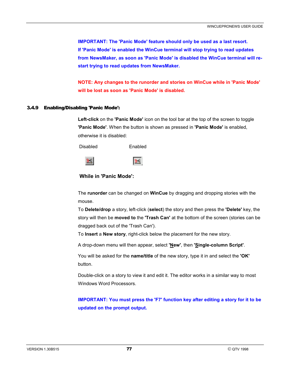 Autocue WinCue Pro News User Manual | Page 77 / 135