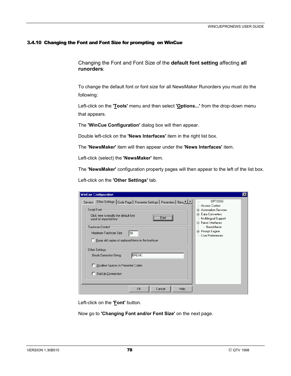 Autocue WinCue Pro News User Manual | Page 78 / 135