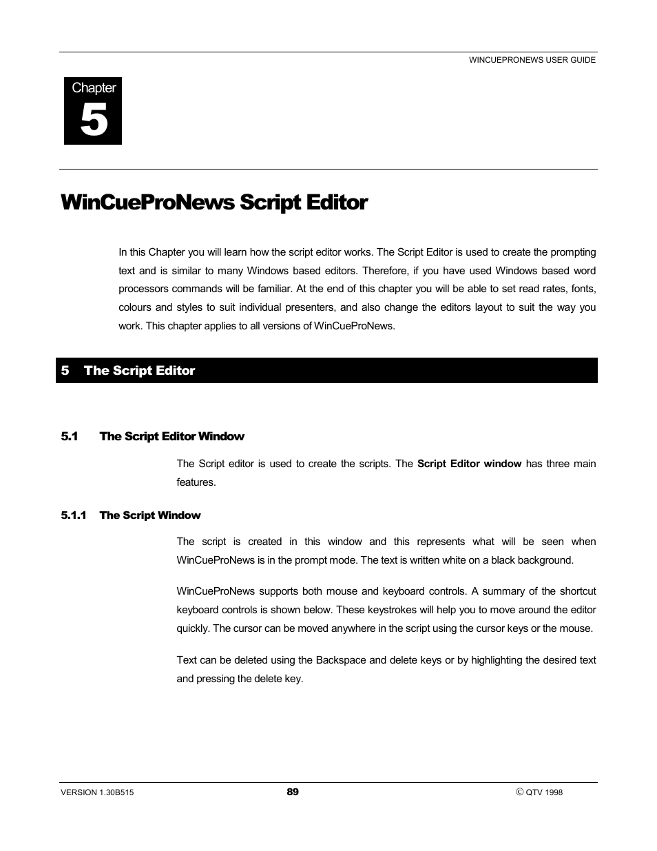 Wincuepronews script editor | Autocue WinCue Pro News User Manual | Page 89 / 135