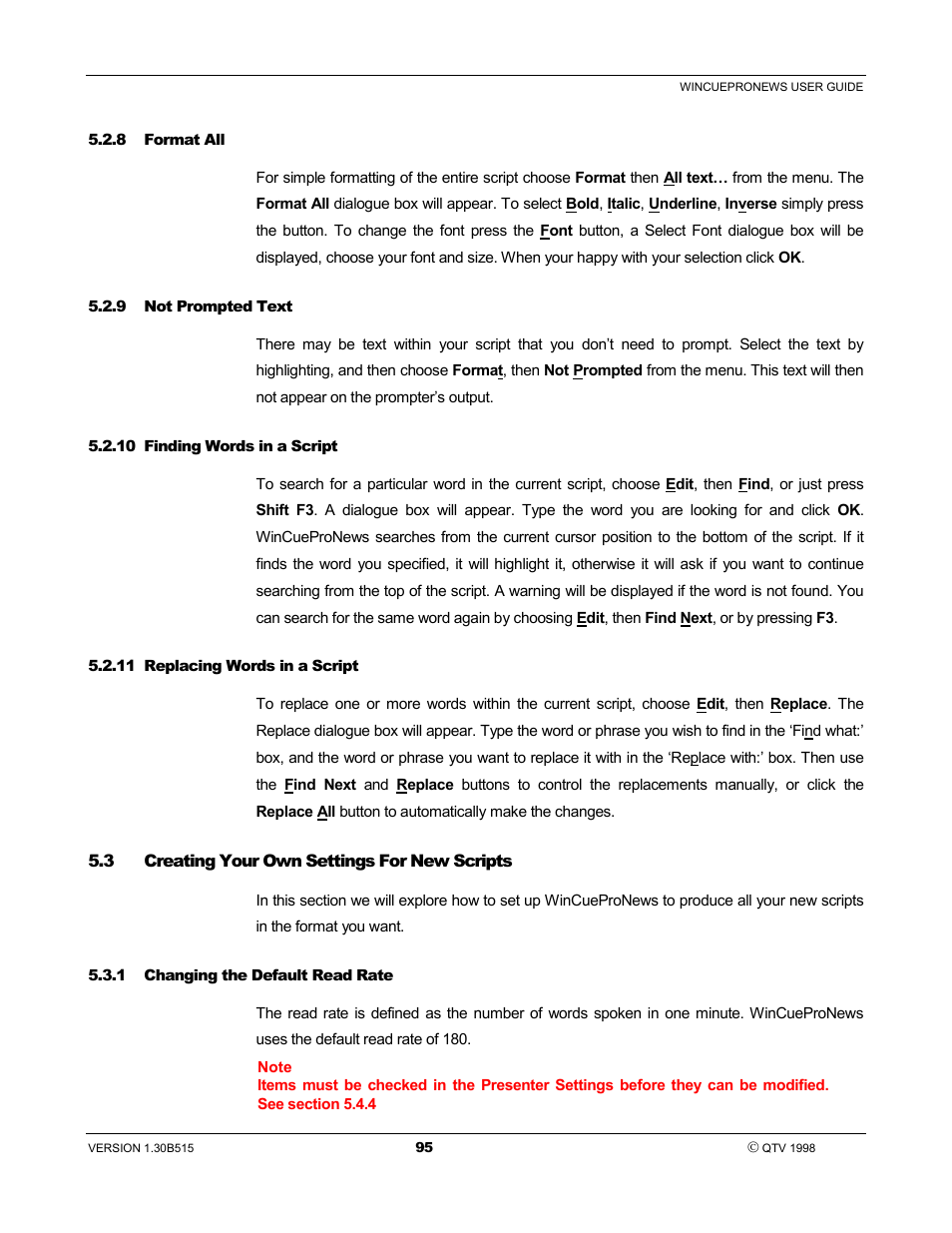 Autocue WinCue Pro News User Manual | Page 95 / 135