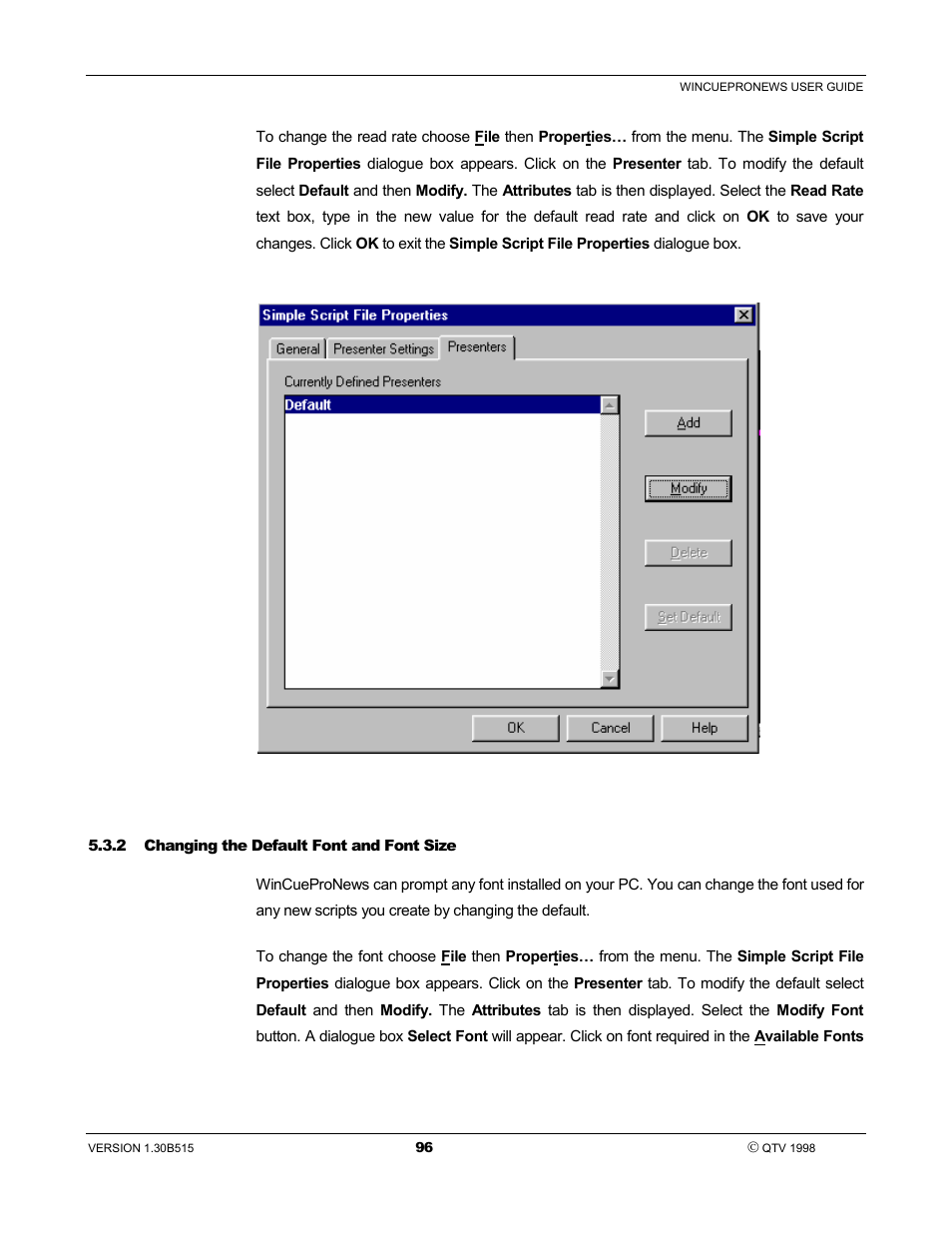 Autocue WinCue Pro News User Manual | Page 96 / 135