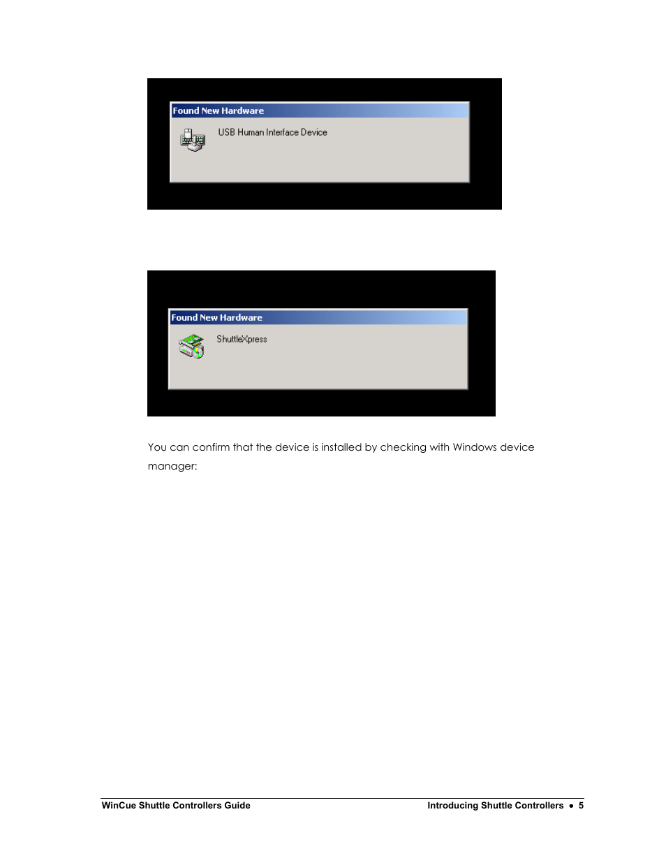 Autocue WinCue v1.3 Shuttle Controllers User Manual | Page 5 / 10