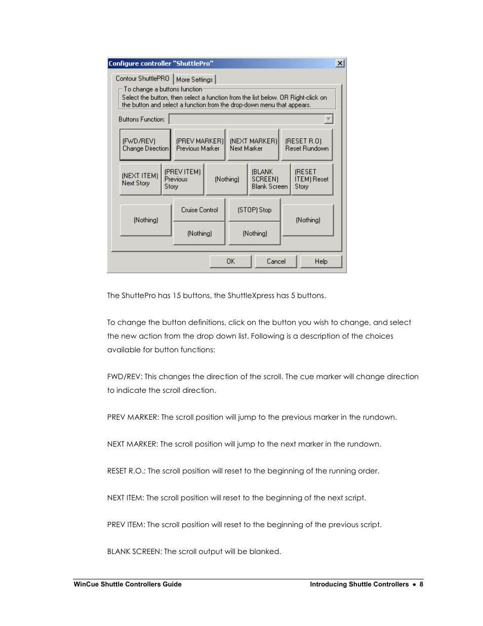 Autocue WinCue v1.3 Shuttle Controllers User Manual | Page 8 / 10