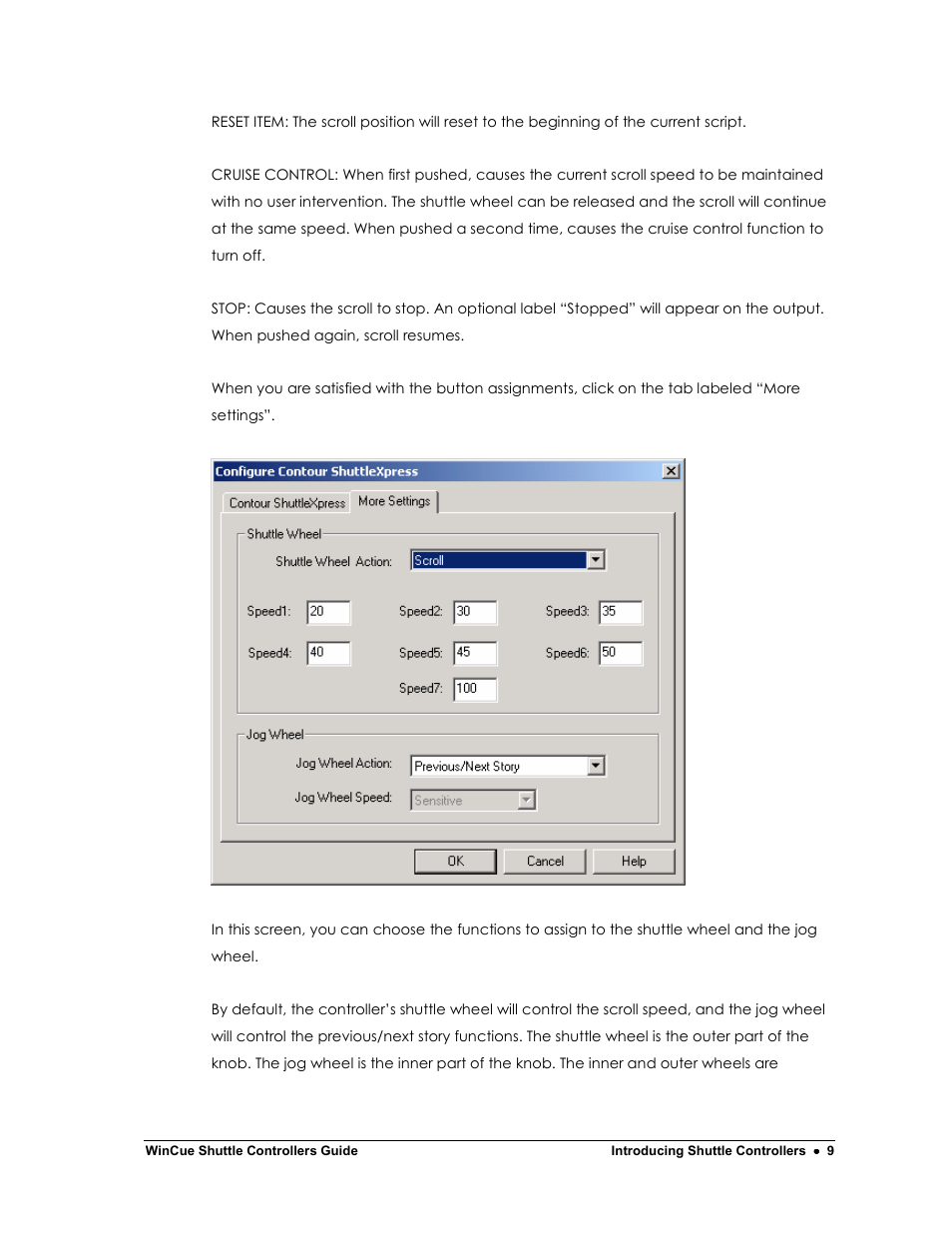 Autocue WinCue v1.3 Shuttle Controllers User Manual | Page 9 / 10