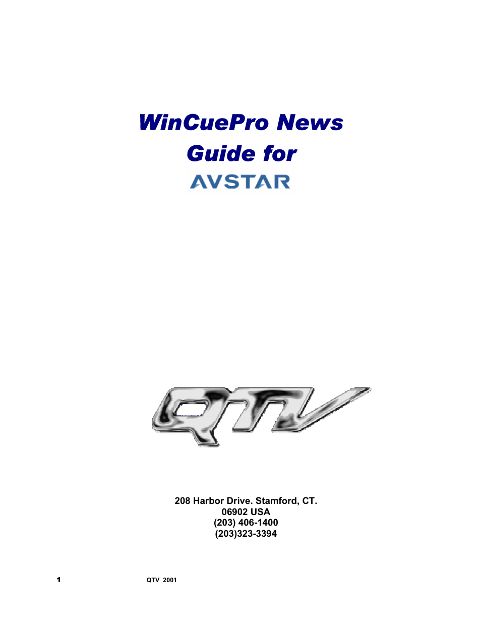 Autocue US 10-11-01 WinCuePro News AvStar Interface User Manual | 121 pages