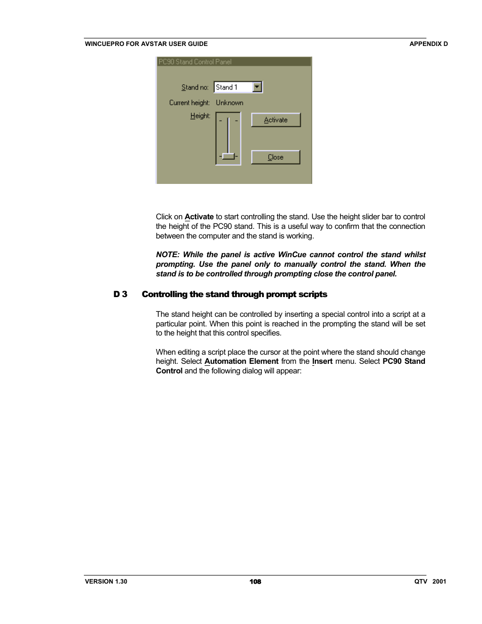 Autocue US 10-11-01 WinCuePro News AvStar Interface User Manual | Page 108 / 121
