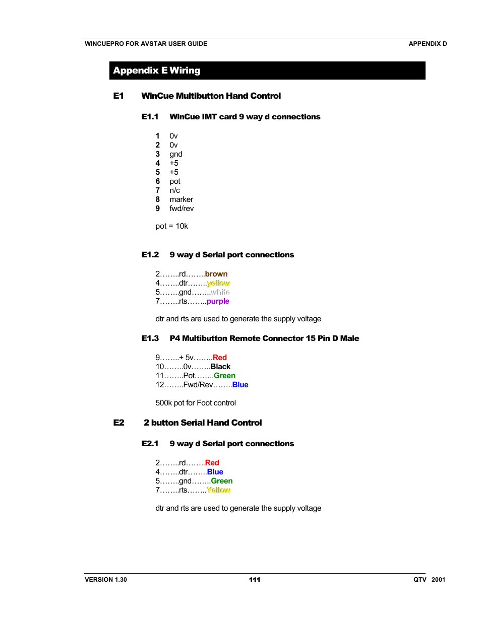 Autocue US 10-11-01 WinCuePro News AvStar Interface User Manual | Page 111 / 121