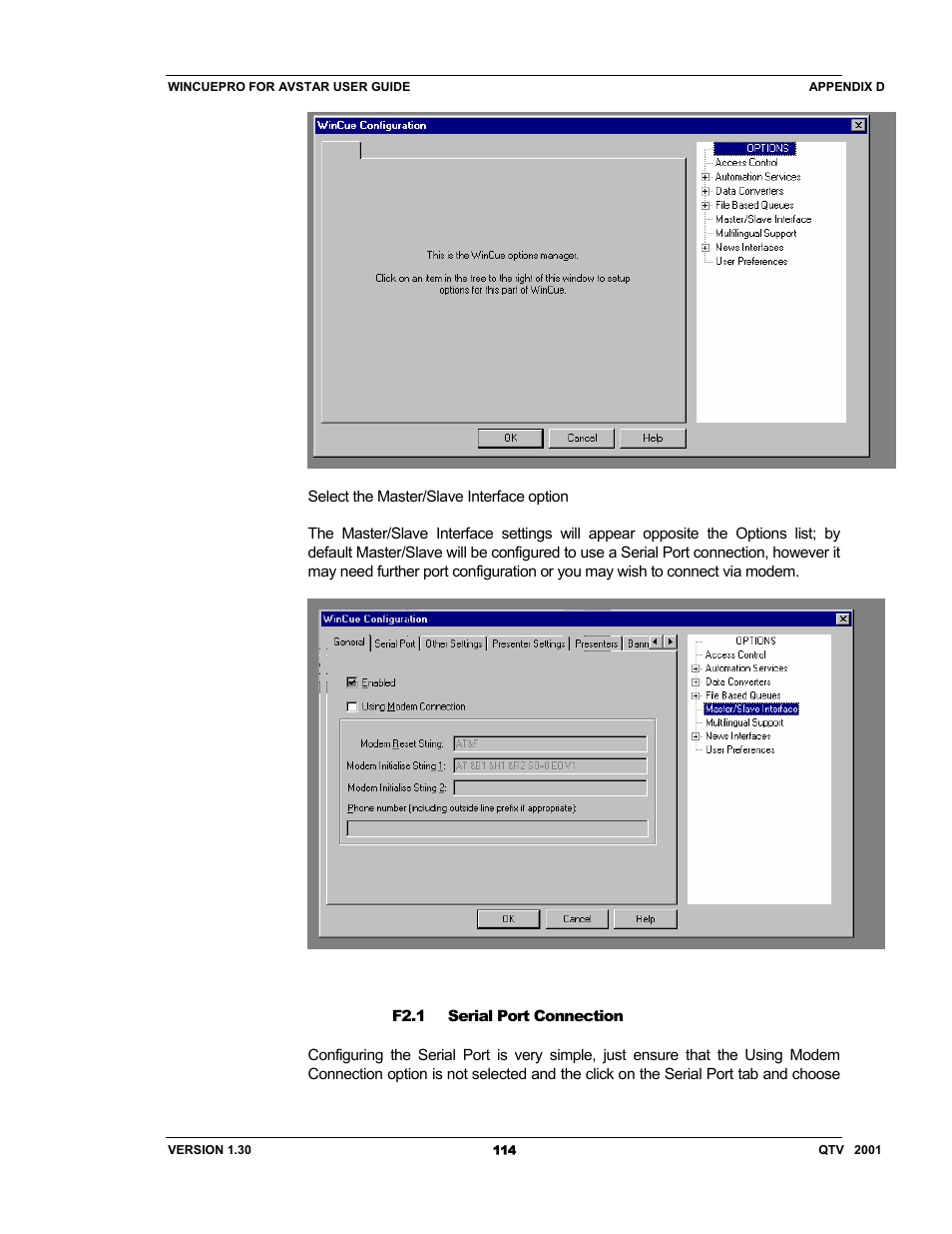 Autocue US 10-11-01 WinCuePro News AvStar Interface User Manual | Page 114 / 121