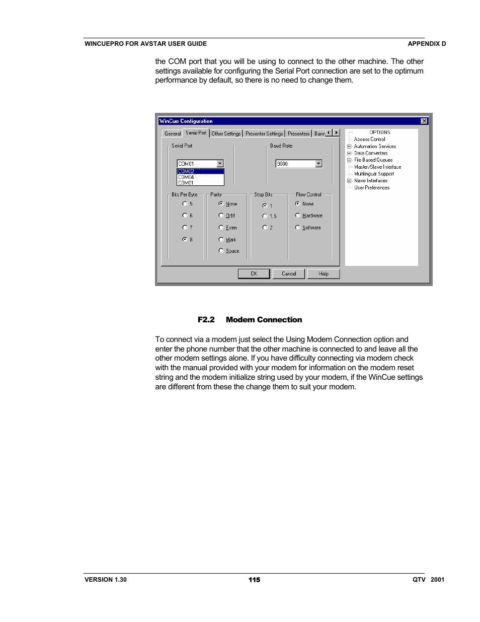 Autocue US 10-11-01 WinCuePro News AvStar Interface User Manual | Page 115 / 121