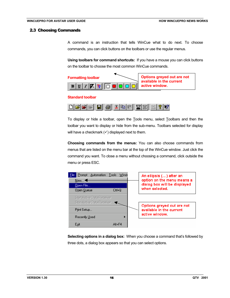 Autocue US 10-11-01 WinCuePro News AvStar Interface User Manual | Page 16 / 121