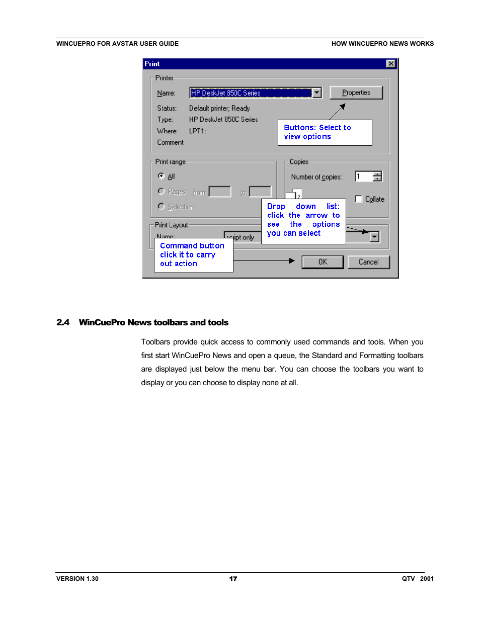 Autocue US 10-11-01 WinCuePro News AvStar Interface User Manual | Page 17 / 121