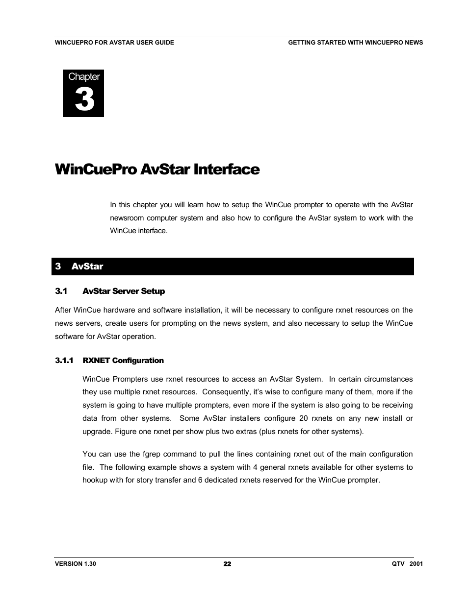 Wincuepro avstar interface | Autocue US 10-11-01 WinCuePro News AvStar Interface User Manual | Page 22 / 121