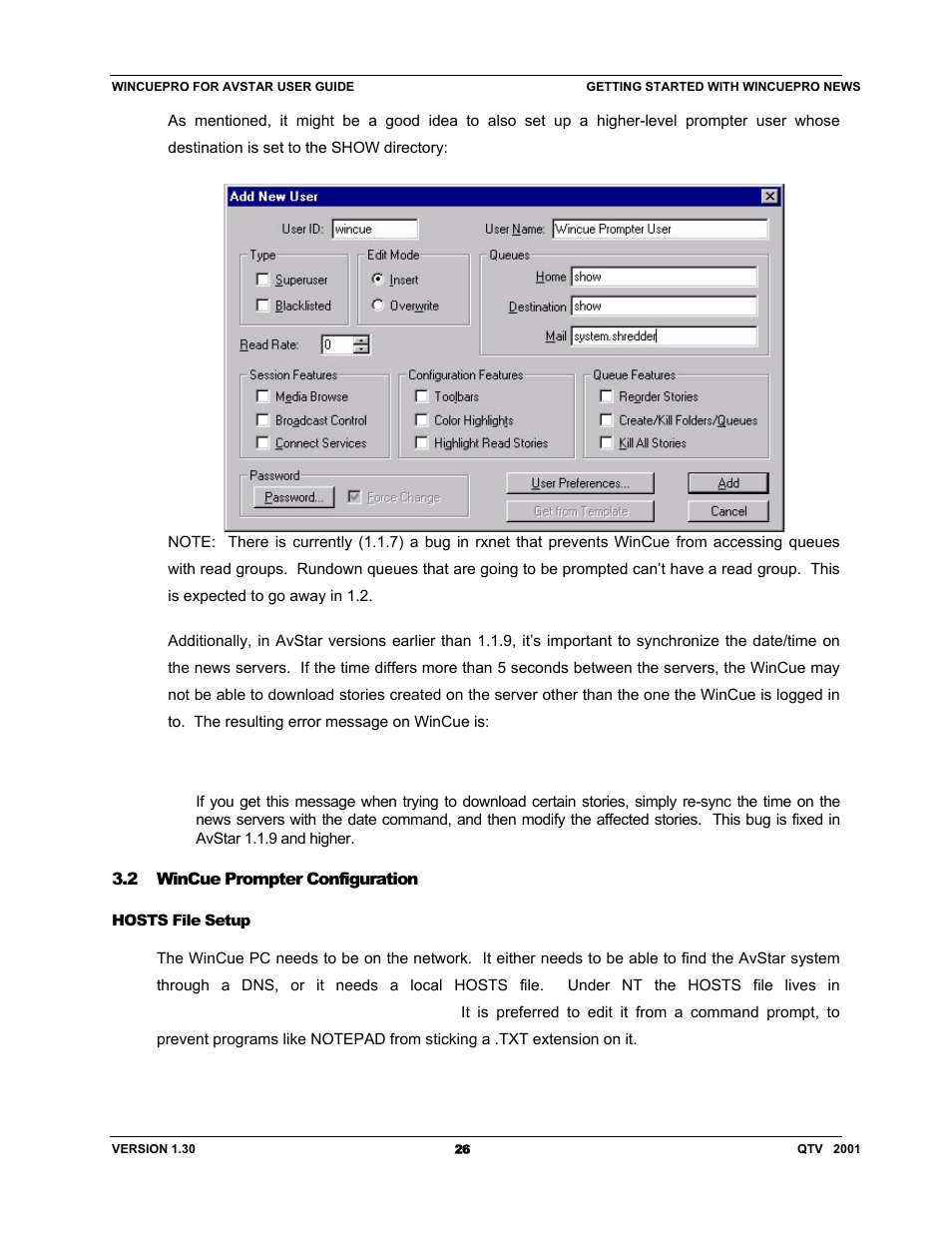 Autocue US 10-11-01 WinCuePro News AvStar Interface User Manual | Page 26 / 121