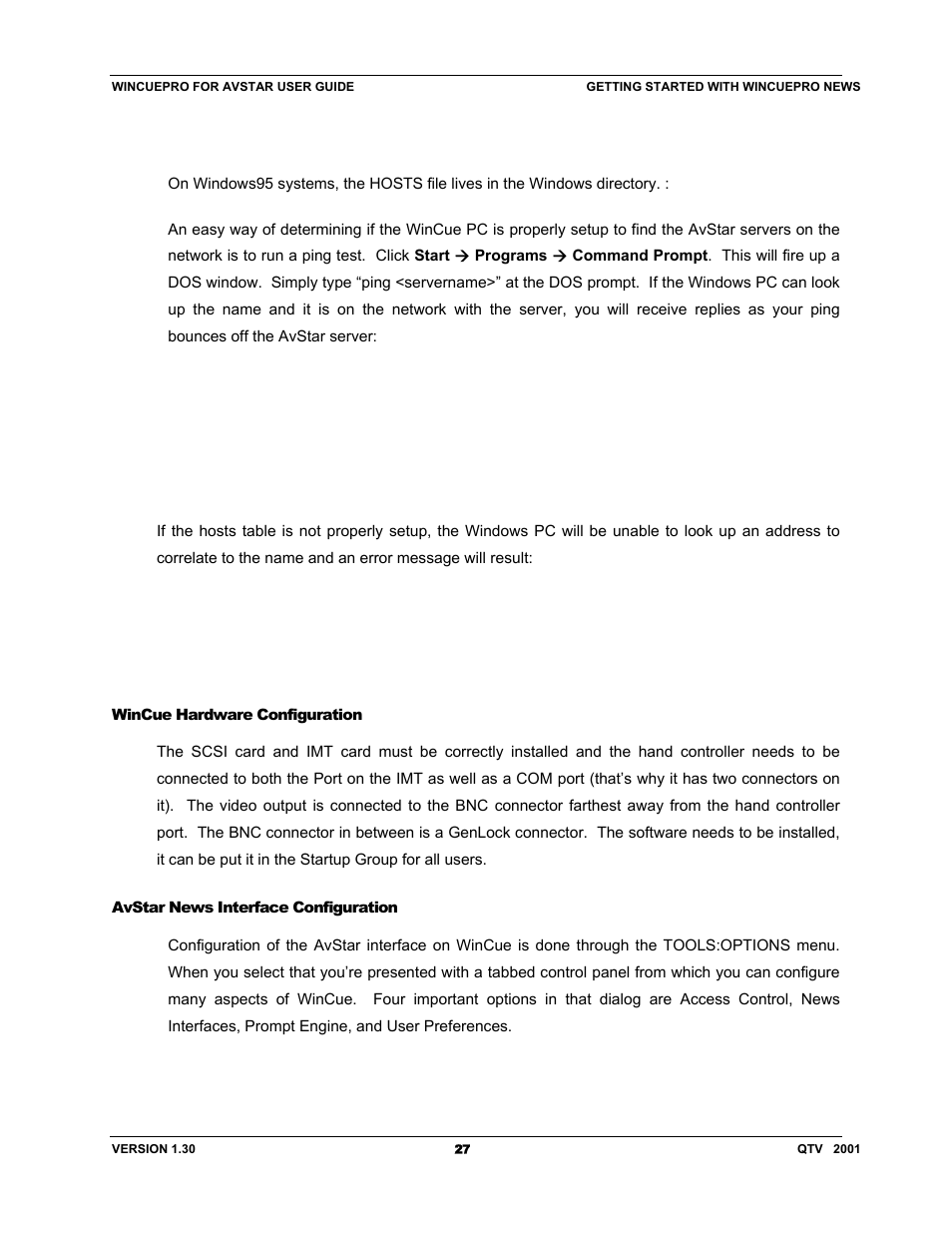 Autocue US 10-11-01 WinCuePro News AvStar Interface User Manual | Page 27 / 121