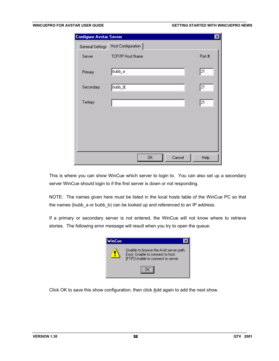 Autocue US 10-11-01 WinCuePro News AvStar Interface User Manual | Page 32 / 121