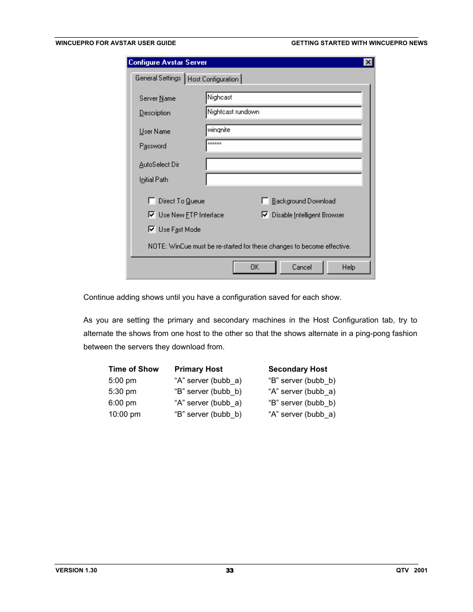 Autocue US 10-11-01 WinCuePro News AvStar Interface User Manual | Page 33 / 121