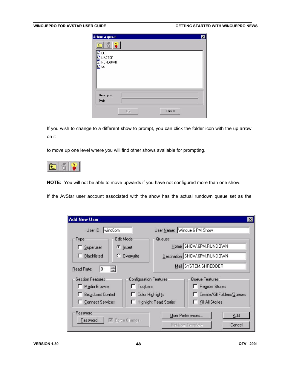Autocue US 10-11-01 WinCuePro News AvStar Interface User Manual | Page 43 / 121
