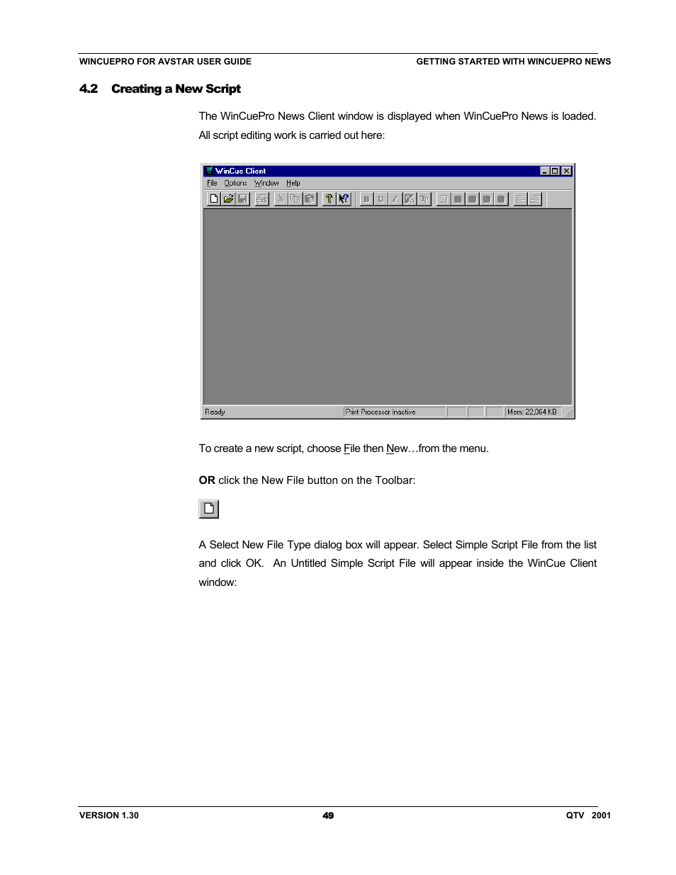 Autocue US 10-11-01 WinCuePro News AvStar Interface User Manual | Page 49 / 121