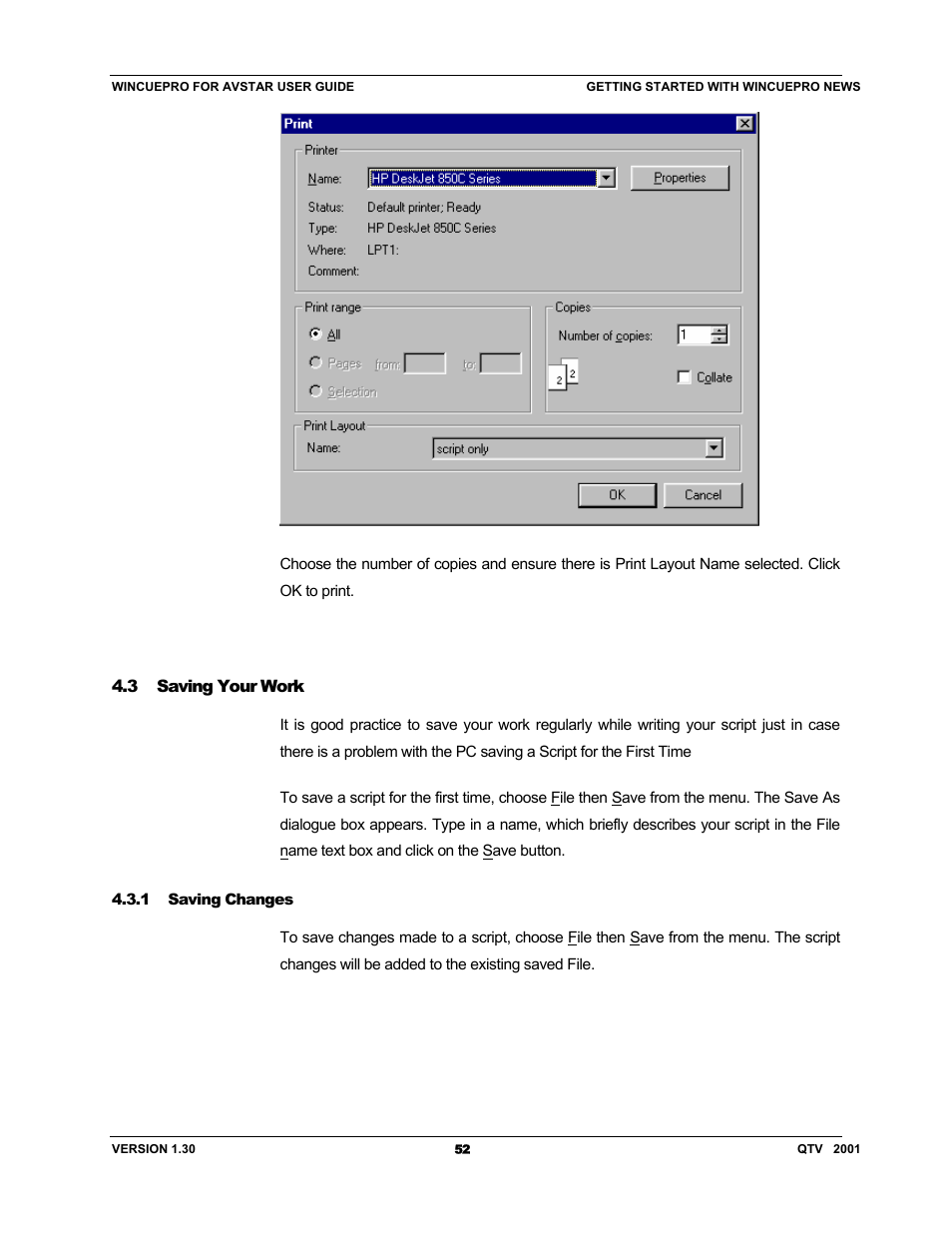 Autocue US 10-11-01 WinCuePro News AvStar Interface User Manual | Page 52 / 121