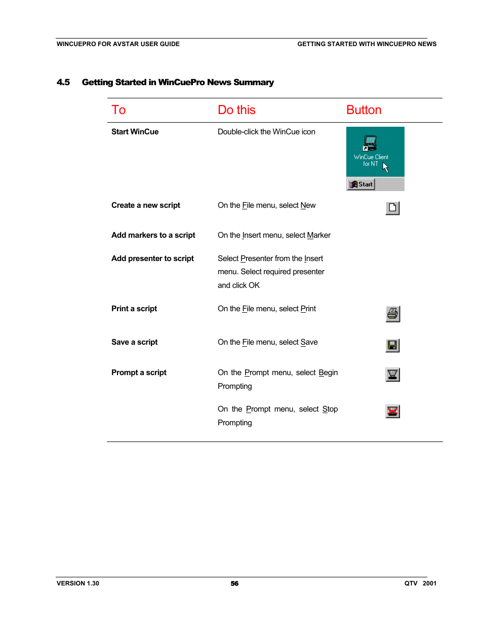 Autocue US 10-11-01 WinCuePro News AvStar Interface User Manual | Page 56 / 121