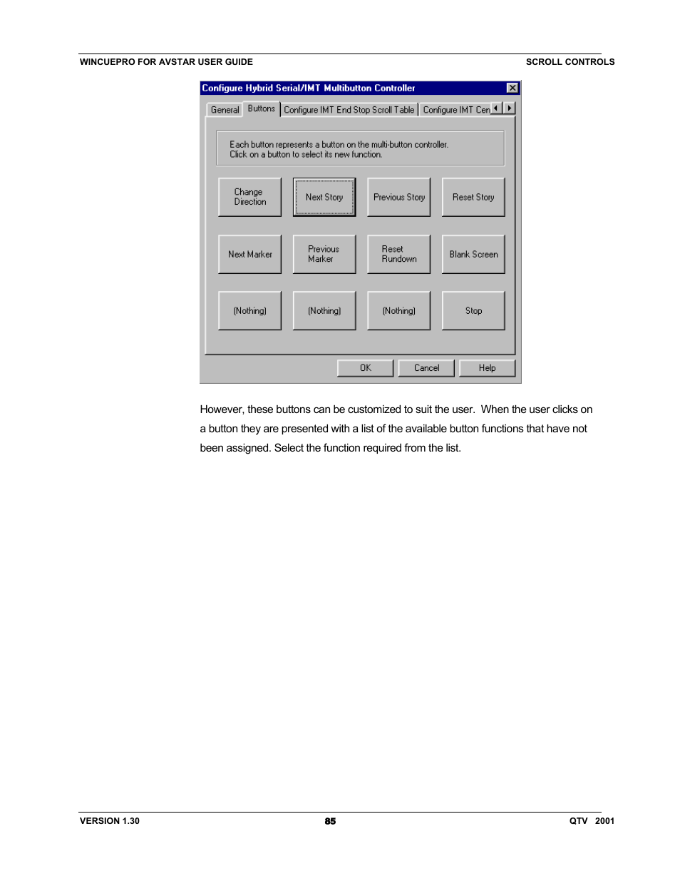 Autocue US 10-11-01 WinCuePro News AvStar Interface User Manual | Page 85 / 121