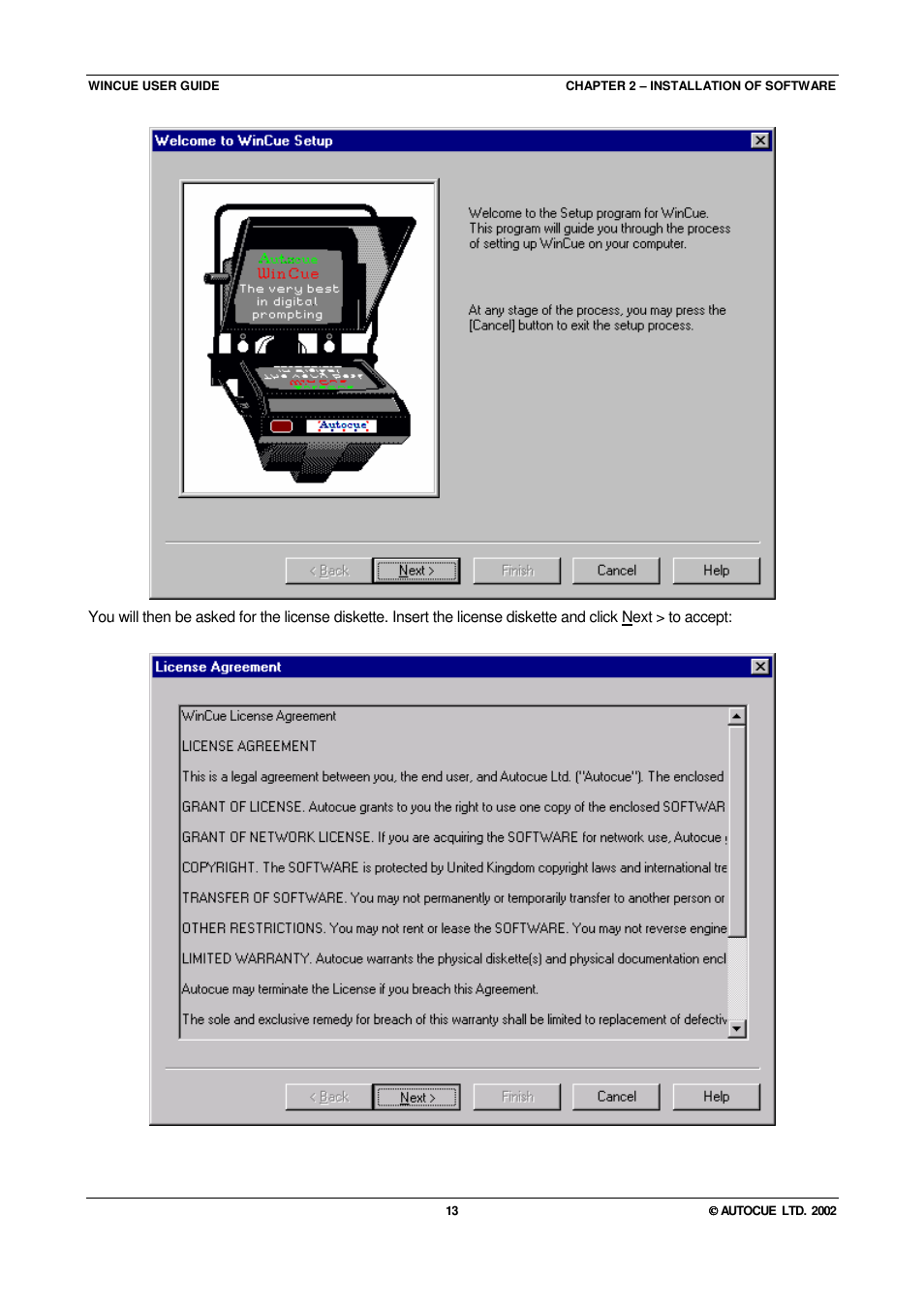 Autocue WINCUE User Manual | Page 13 / 100