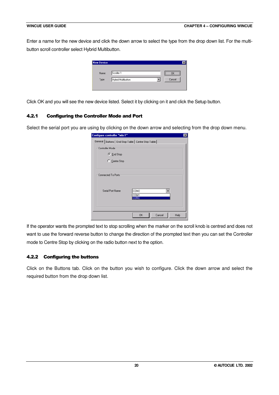 Autocue WINCUE User Manual | Page 20 / 100
