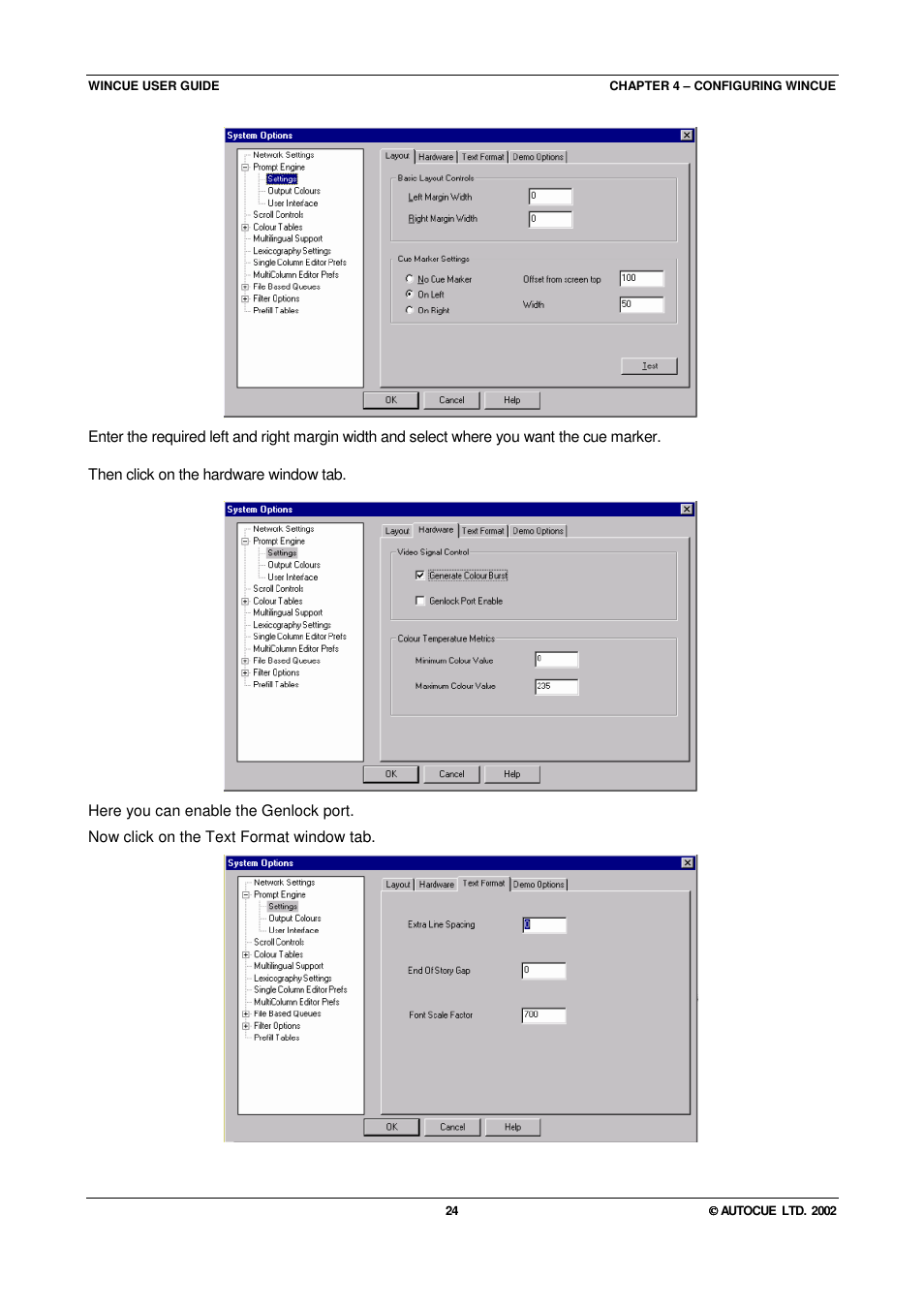 Autocue WINCUE User Manual | Page 24 / 100