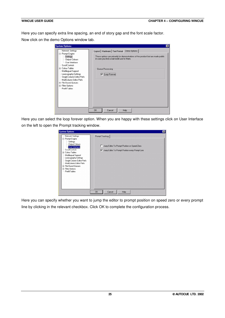 Autocue WINCUE User Manual | Page 25 / 100