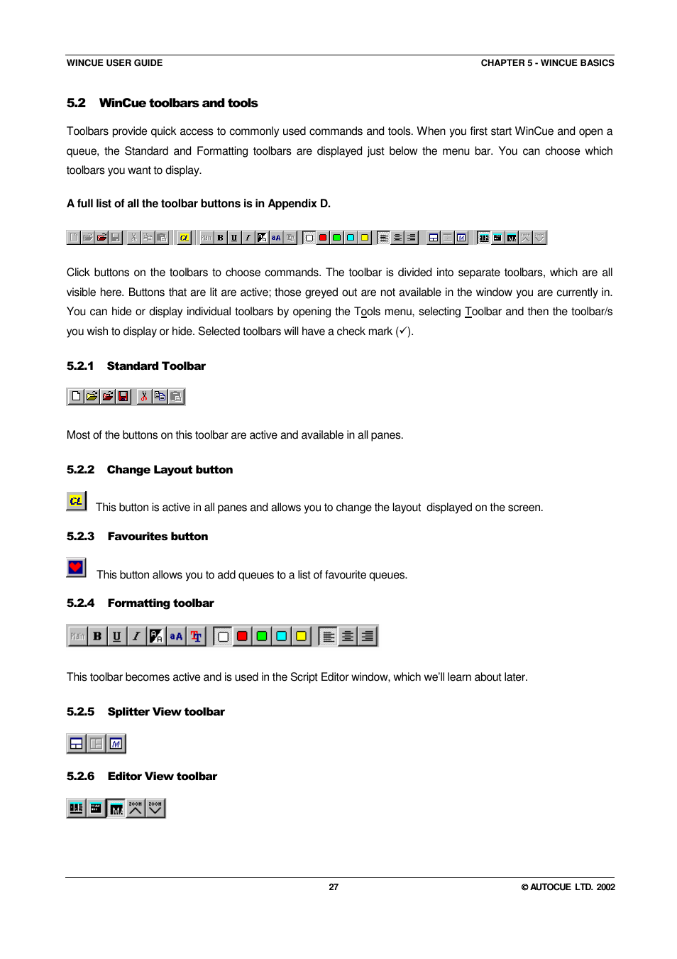 Autocue WINCUE User Manual | Page 27 / 100