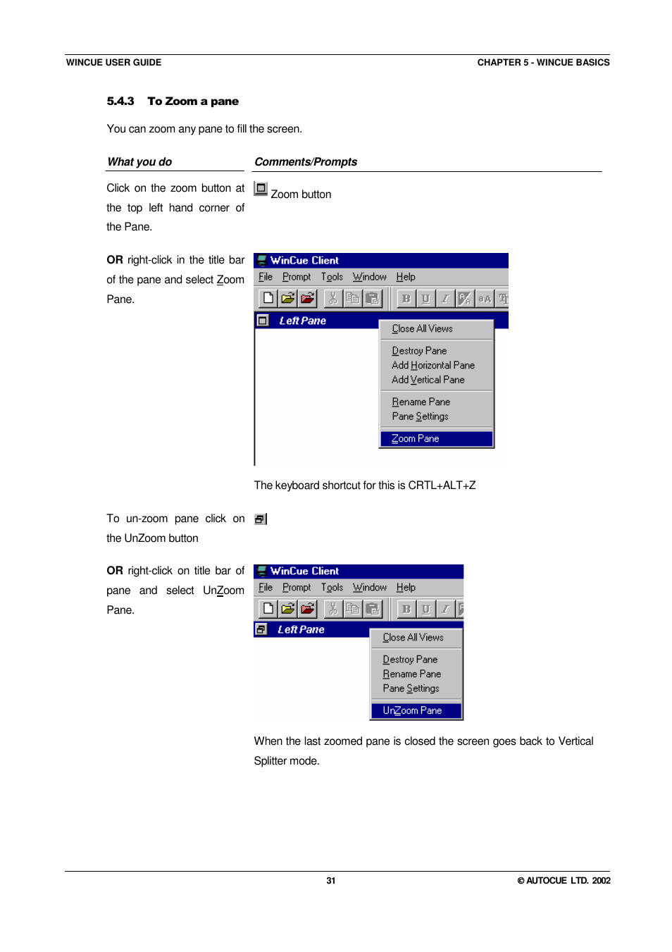 Autocue WINCUE User Manual | Page 31 / 100