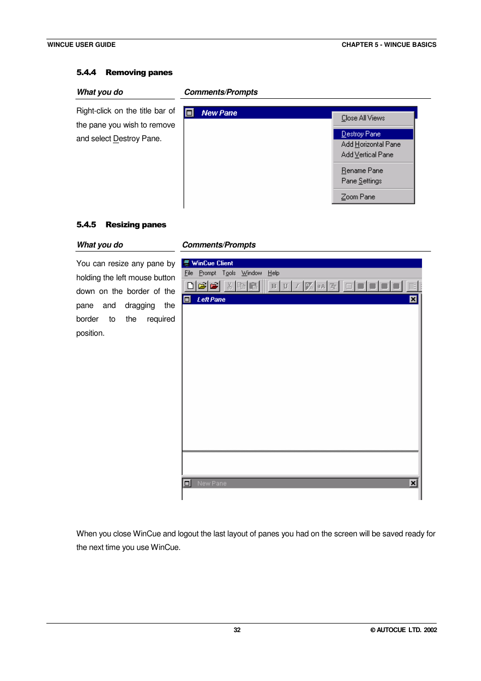 Autocue WINCUE User Manual | Page 32 / 100