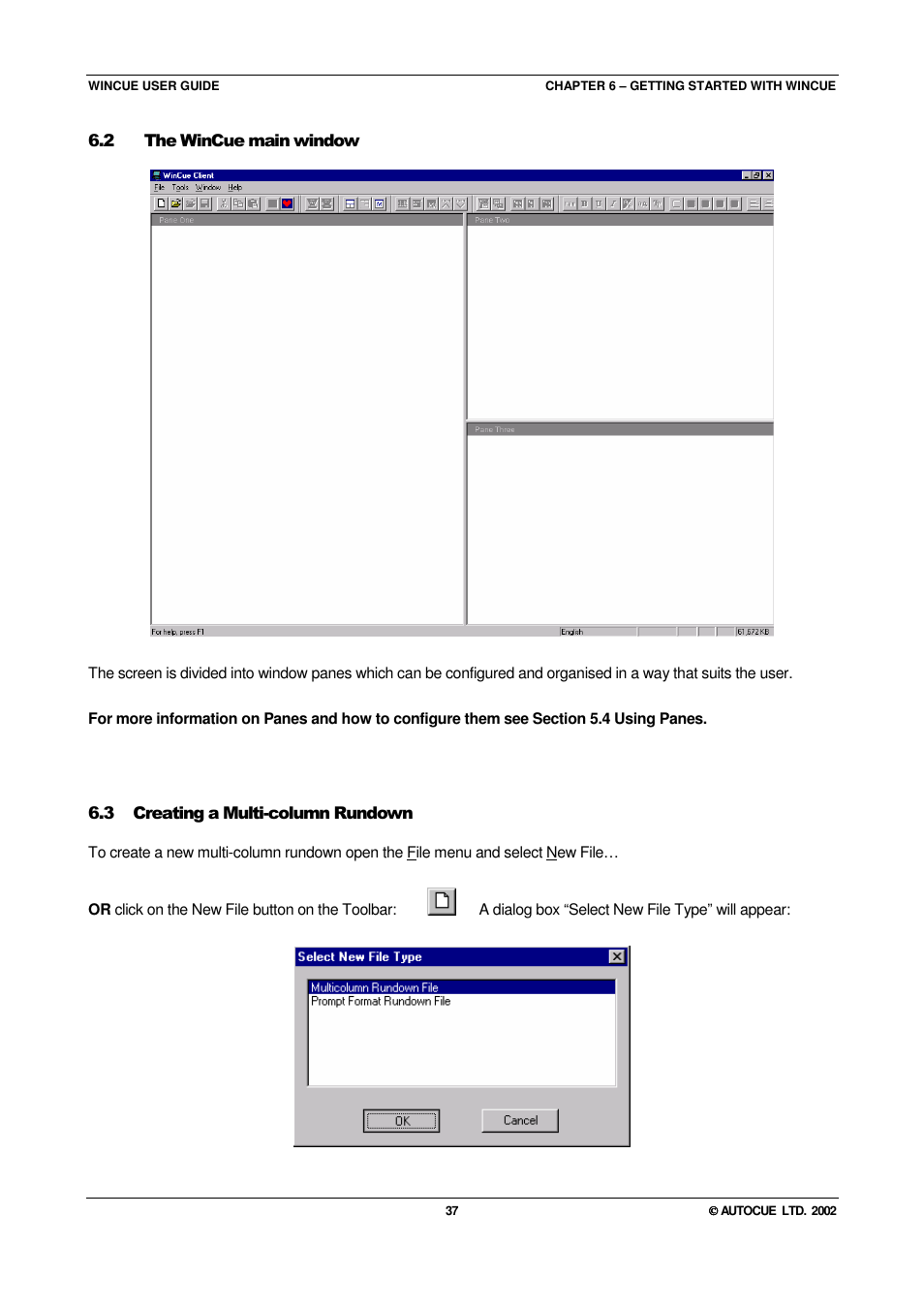 Autocue WINCUE User Manual | Page 37 / 100