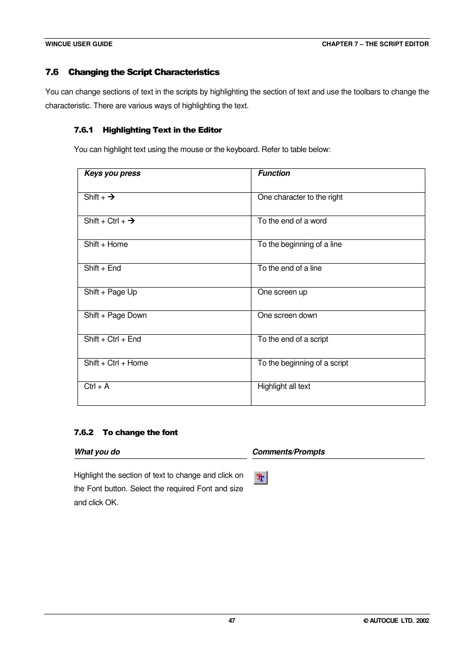 Autocue WINCUE User Manual | Page 47 / 100