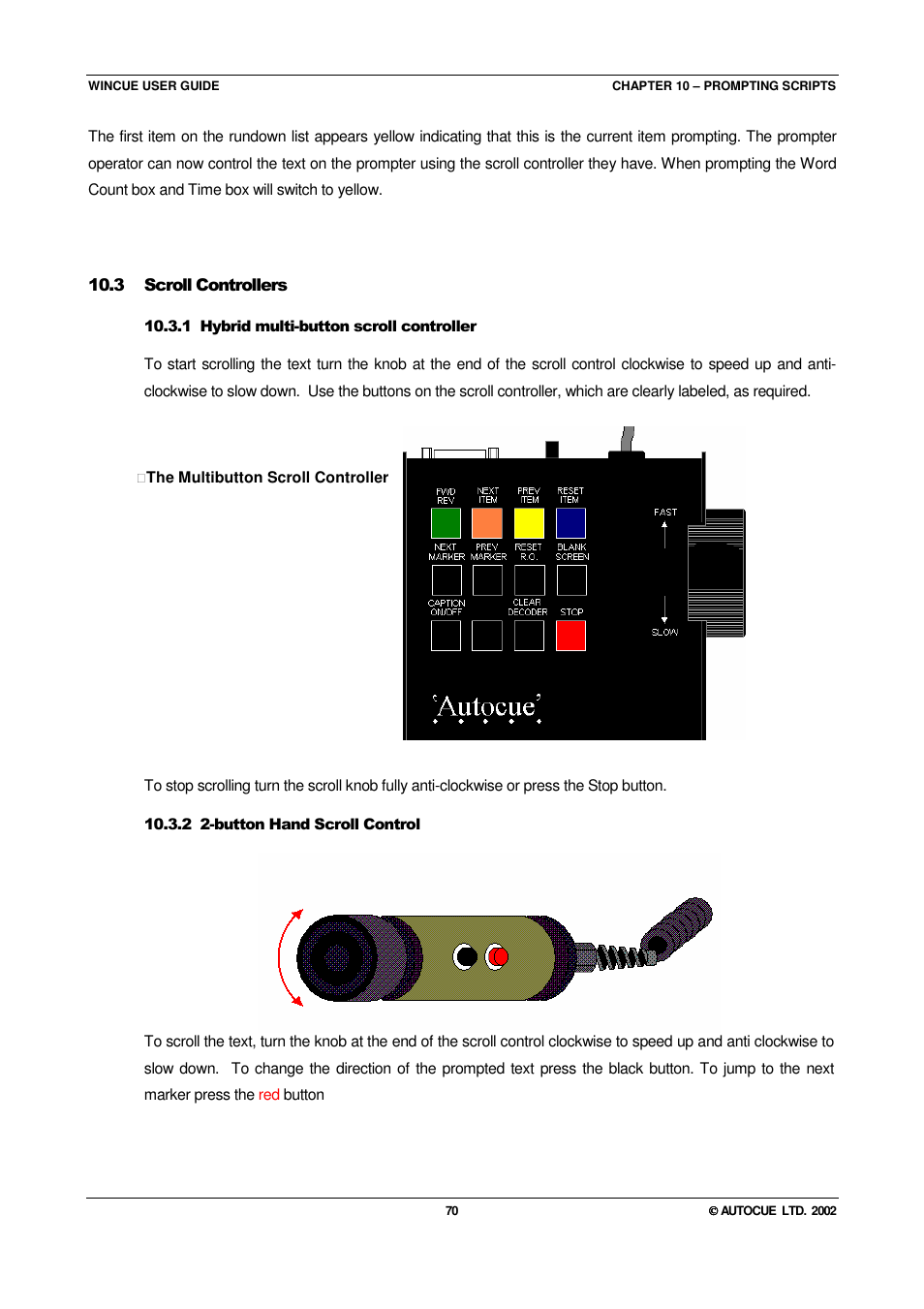 Autocue WINCUE User Manual | Page 70 / 100