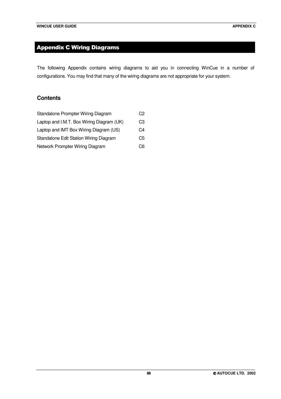 Autocue WINCUE User Manual | Page 88 / 100