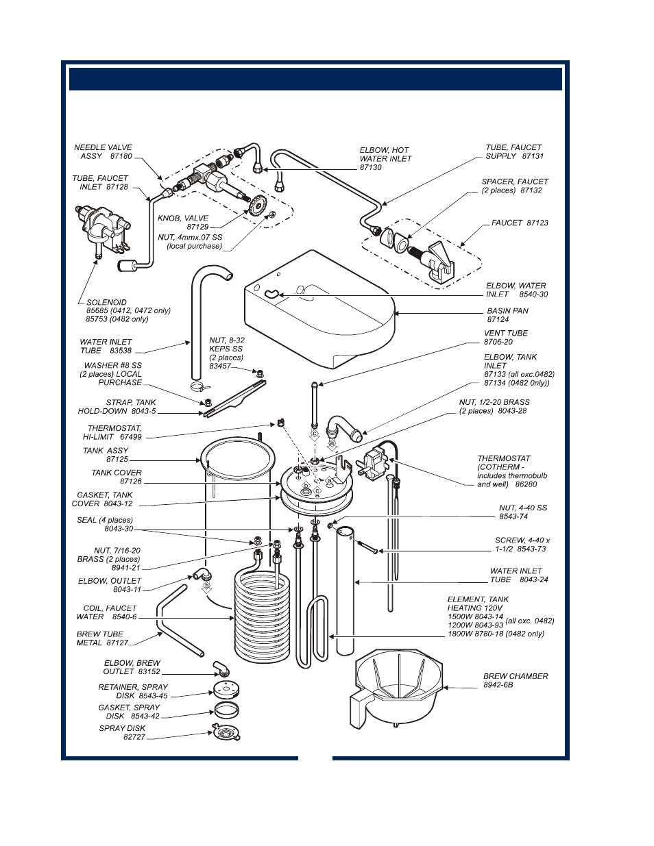 Exploded view & parts list | Bloomfield 0443 User Manual | Page 20 / 30
