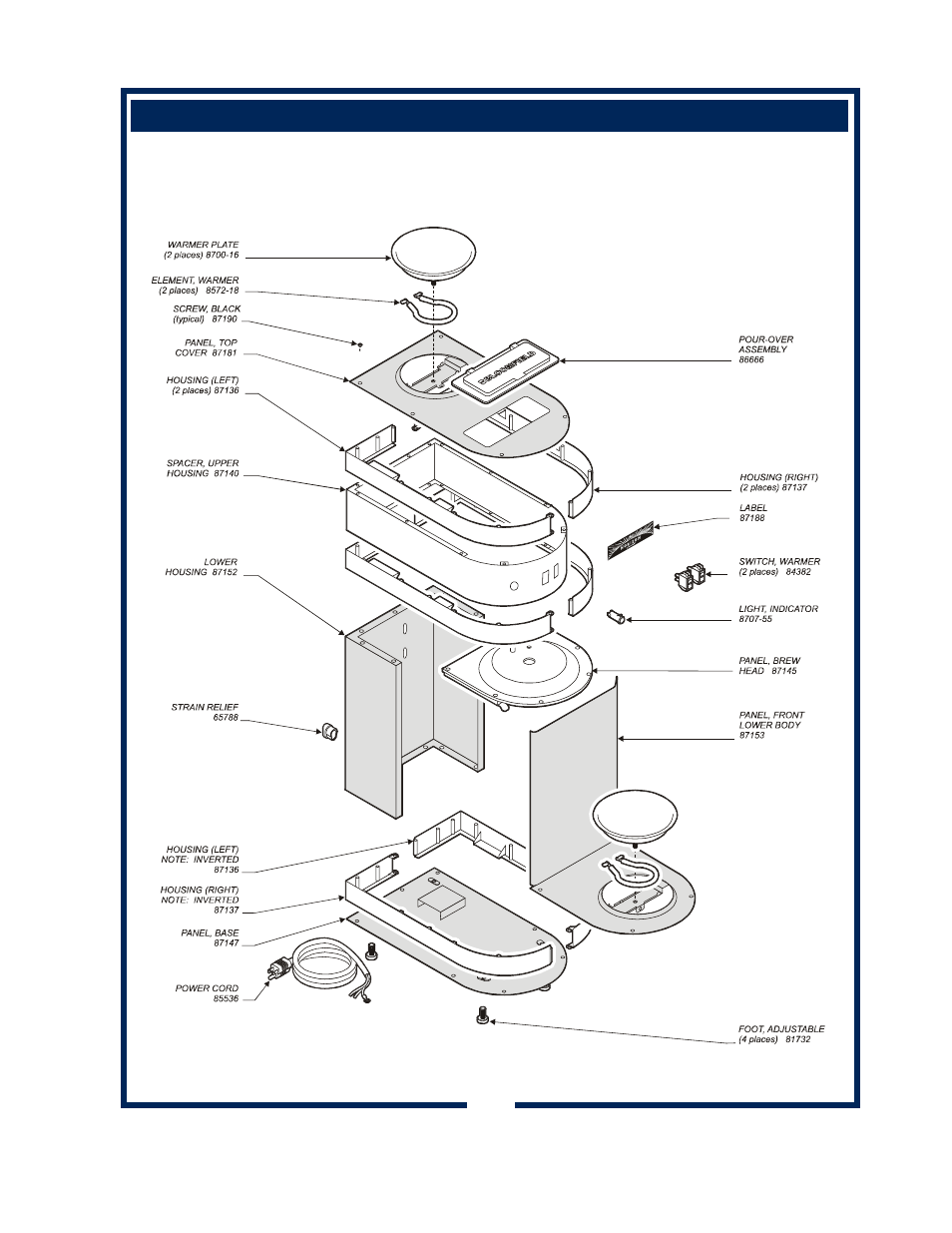 Exploded view & parts list (continued) | Bloomfield 0443 User Manual | Page 23 / 30