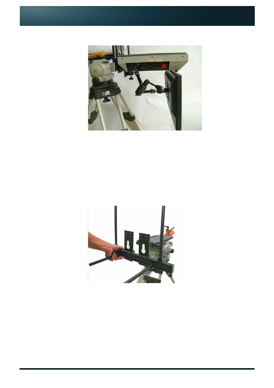 Attach magic arm mounting plate to ocu bracket | Autocue TFM17 User Manual | Page 12 / 21