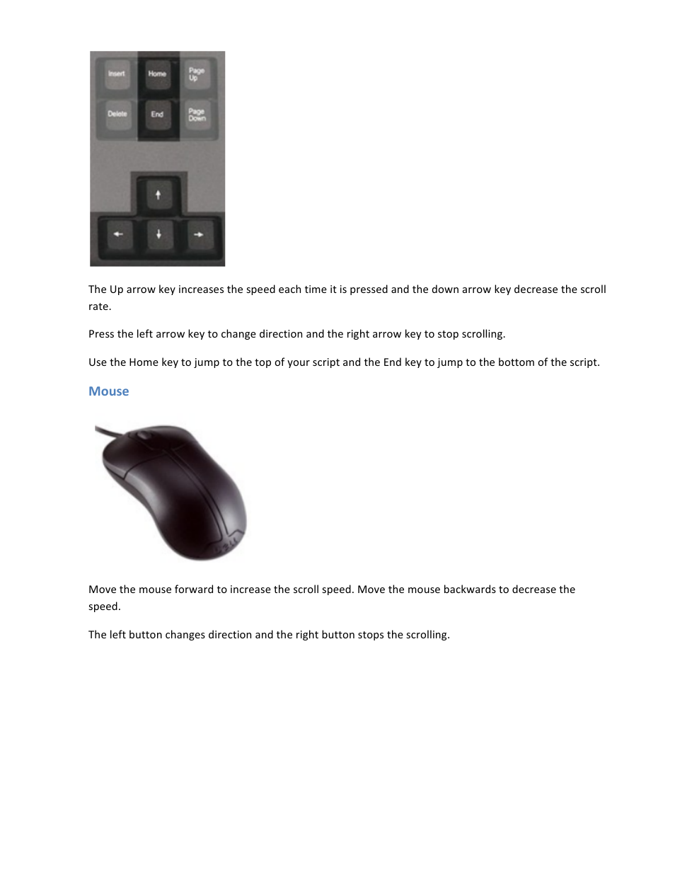 Mouse | Autocue QStart Teleprompting User Manual | Page 25 / 32