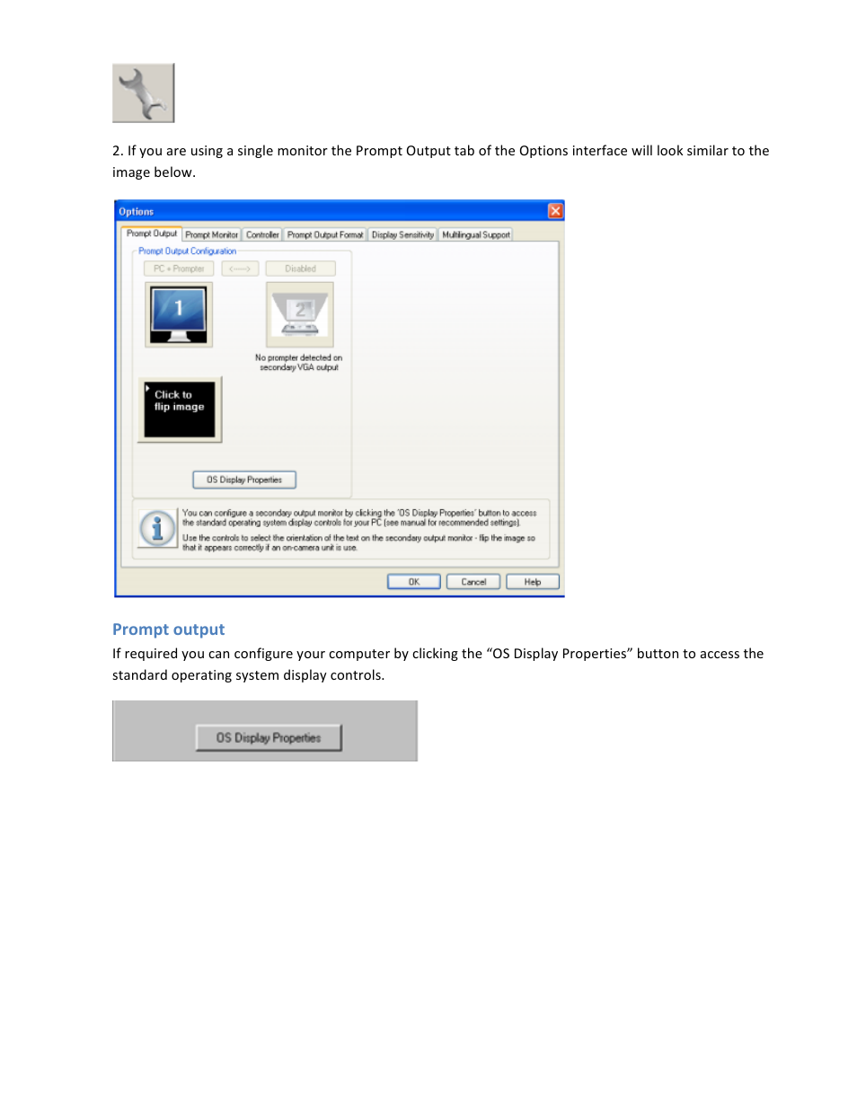 Prompt output | Autocue QStart Teleprompting User Manual | Page 28 / 32