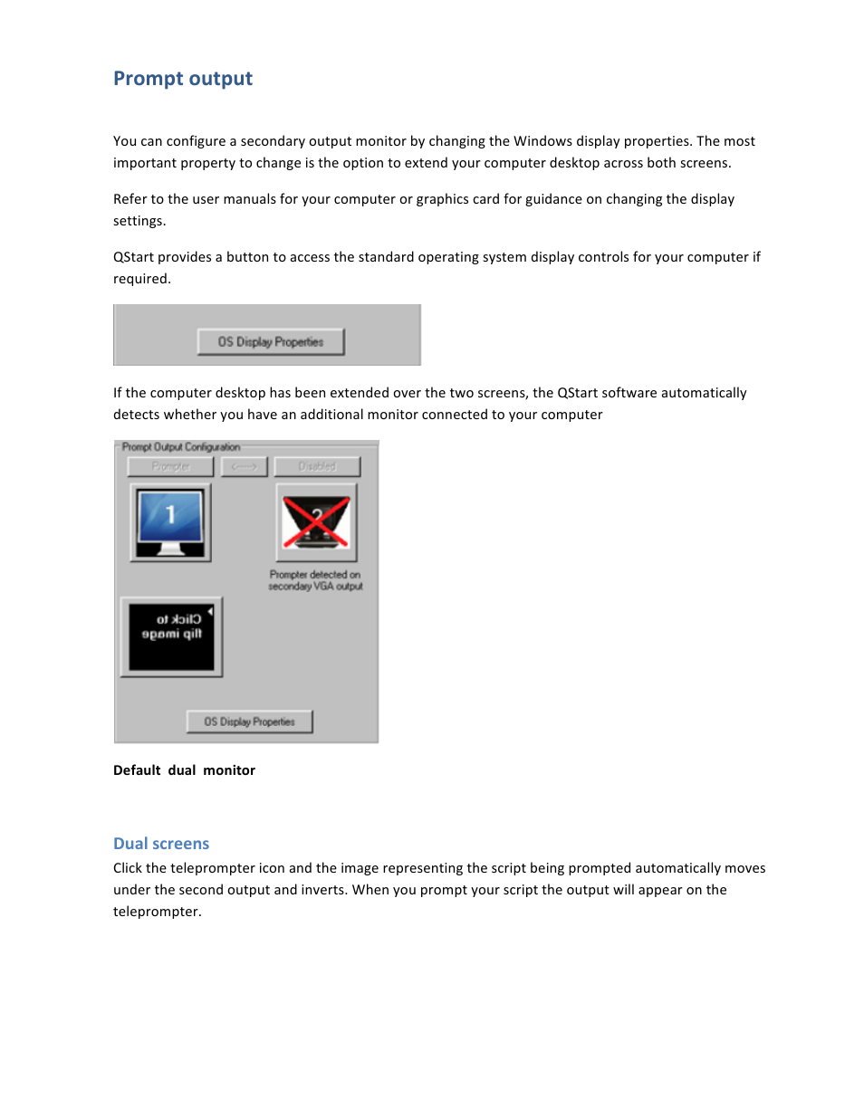 Prompt output | Autocue QStart Teleprompting User Manual | Page 9 / 32