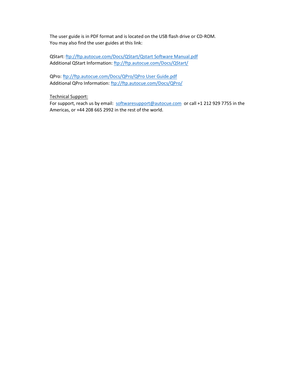 Autocue QPro User Manual | Page 5 / 5