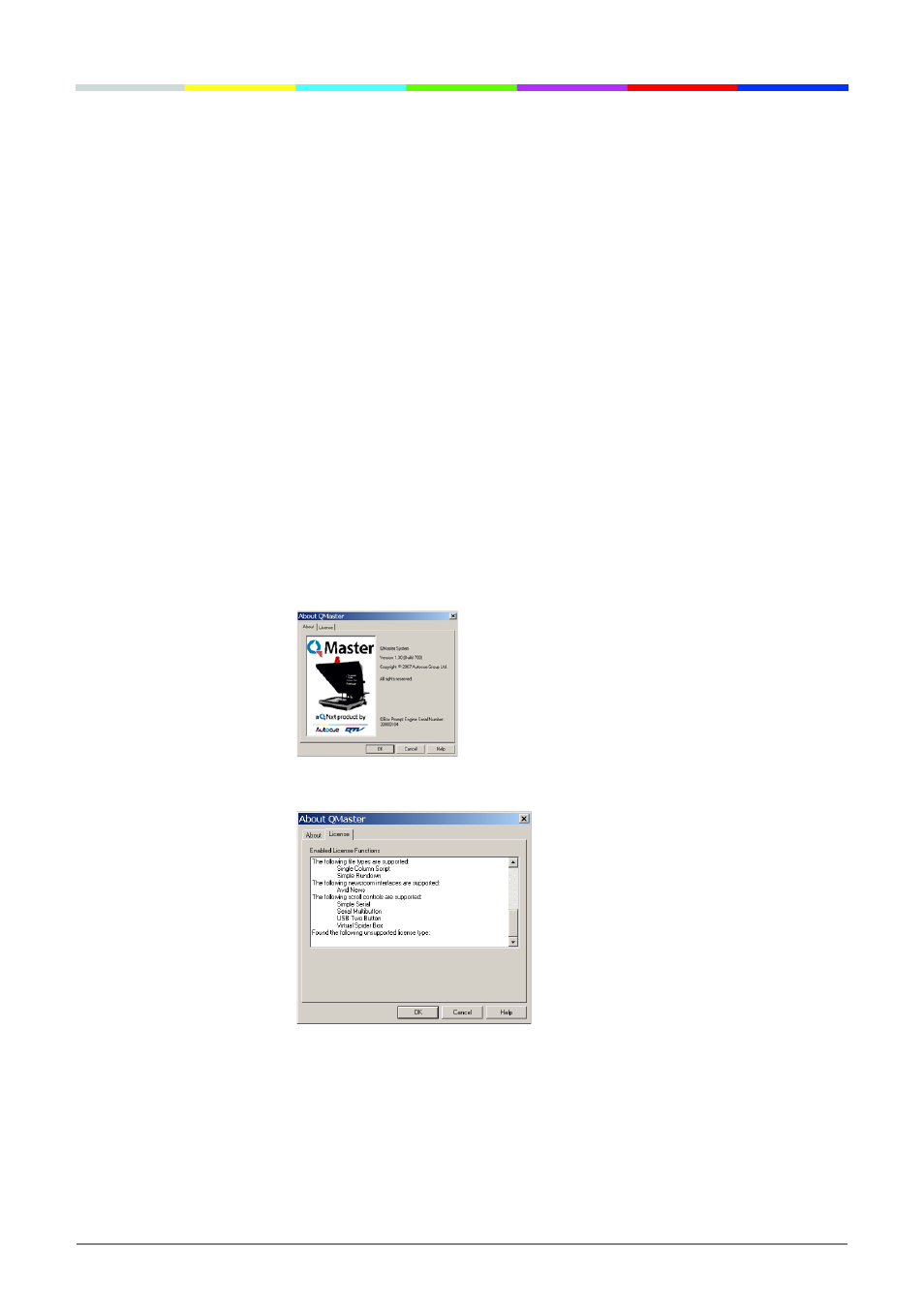 Section 1: configure qmaster for inews integration, Configure the autocue prompting client, Check integration is licensed | Configure qmaster for inews integration | Autocue AutocueNI-iNews User Manual | Page 7 / 20