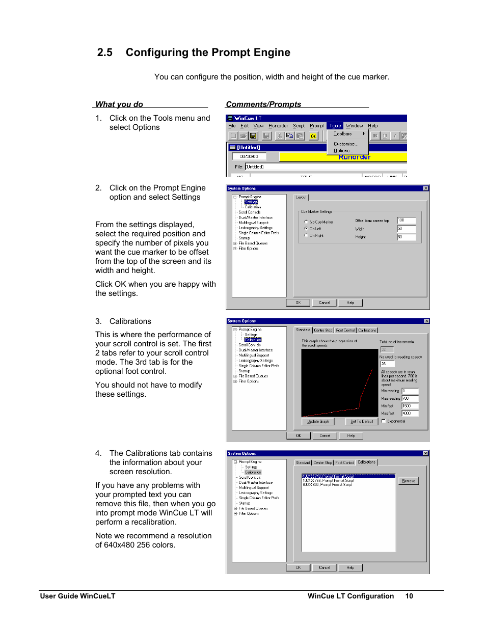 5 configuring the prompt engine | Autocue WinCueLT User Manual | Page 17 / 82