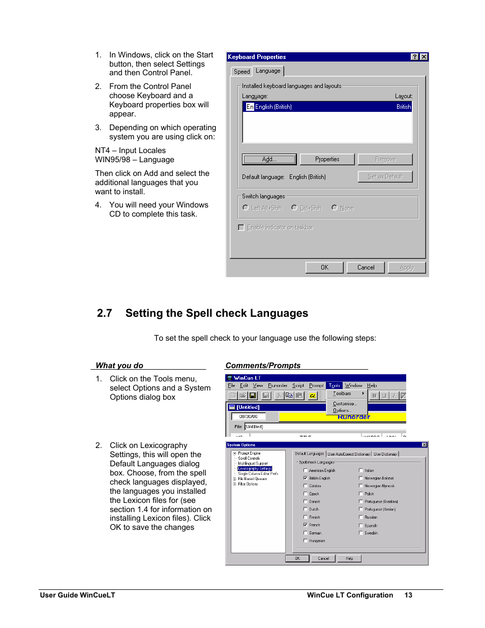 7 setting the spell check languages | Autocue WinCueLT User Manual | Page 20 / 82