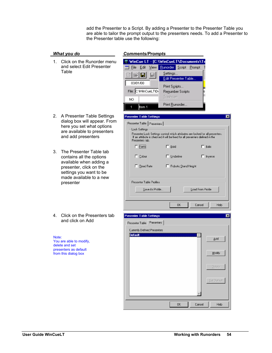 Autocue WinCueLT User Manual | Page 61 / 82