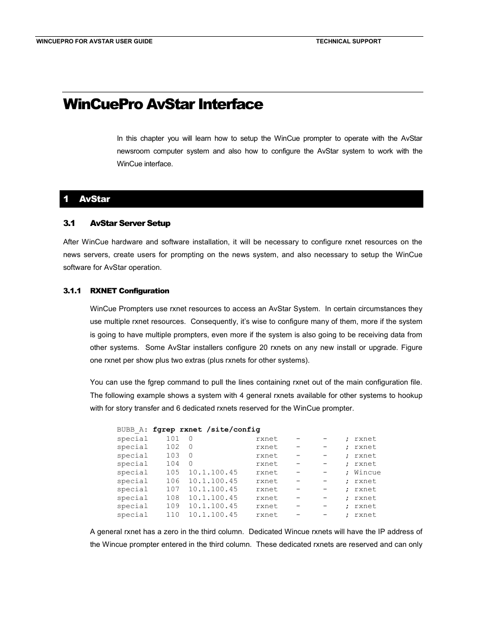 Wincuepro avstar interface | Autocue WinCue Pro News User Manual | Page 3 / 24